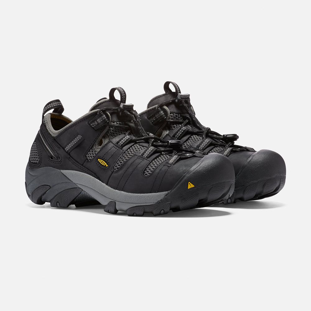 Chaussures de Travail Keen Homme Noir | Atlanta Cool (Steel Toe) | GXLRW-4758